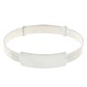 Silver Patterned ID Expandable Bangle By Icesia