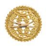 22ct Yellow Gold Patterned Round Nose Stud