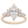 9ct Yellow Gold 2.35ct Marquise And Brilliant Cut Lab Grown Diamond Solitaire Ring