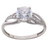 9ct White Gold Cubic Zirconia Solitaire Ring