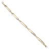 14ct Yellow Gold Brushed and Polished Fancy Bracelet 8"