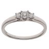 18ct White Gold 0.30ct Brilliant Cut Diamond Trilogy Ring