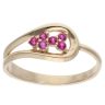 14ct Yellow Gold Child's Red Gemstone Stone Set Ring