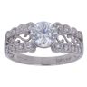 14ct White Gold Cubic Zirconia Single Stone Ring