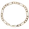 9ct Yellow Gold Figaro Bracelet 9"