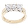 9ct Yellow Gold Cubic Zirconia Three Stone Ring
