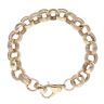 9ct Yellow Gold Patterned and Plain Belcher Bracelet 8.5"