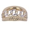 14ct Yellow and White Gold Curb Link Ring
