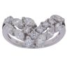 18ct White Gold 1.10ct Brilliant and Marquise Cut Diamond Wishbone Ring