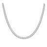 Silver Double Curb Chain 18"" By Icesia