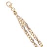9ct Yellow And White Gold Wave Curb Two Row Bracelet 7.5"
