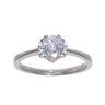 Sterling Silver Cubic Zirconia Single Stone Ring by Icesia