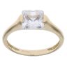 14ct Yellow Gold Cubic Zirconia Single Stone Ring