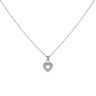 Silver Cubic Zirconia Heart Pendant and Chain 18" by Icesia