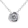 9ct White Gold 0.30ct Diamond Solitaire Pendant and Chain 18"