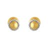22ct Yellow Gold Round Studs Earring With Rhodium