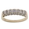 9ct Yellow Gold 0.25ct Brilliant Cut Diamond Half Eternity Ring