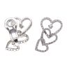 18ct White Gold 0.65ct Brilliant Cut Diamond Heart Earrings