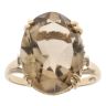 9ct Yellow Gold Smoky Quartz Single Stone Ring