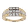 18ct Yellow and White Gold 0.60ct Brilliant Cut Diamond Signet Ring