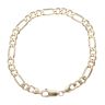 9ct Yellow Gold Figaro Bracelet 8"