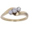 18ct Yellow Gold 0.33ct Brilliant Cut Diamond Trilogy Ring