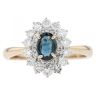 9ct Yellow Gold 0.52cts Diamond And Sapphire Ring