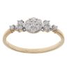 9ct Yellow Gold 0.25ct Brilliant Cut Diamond Cluster Ring