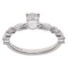 18ct White Gold 0.65ct Oval, Marquise and Brilliant Cut Lab Grown Diamond Solitaire Ring