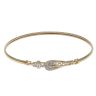 9ct Yellow And White Gold 0.02ct Diamond Buckle Hinged Bangle