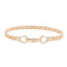 9ct Yellow and White Gold Patterned Hook Hinged Bangle