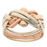 9ct Yellow, White and Rose Gold Six Row Puzzle Ring