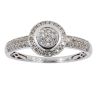 9ct White Gold 0.47ct Diamond Cluster Ring by Anya Belle