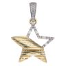 14ct Yellow Gold Monaco Cubic Zirconia Star Pendant