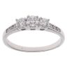 18ct White Gold 0.45ct Diamond Trilogy Ring