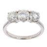 18ct White Gold 1.96ct Diamond Trilogy Ring