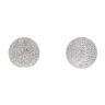 Silver Frosted Ball Stud Earrings By Icesia
