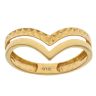 22ct Yellow Gold Duo Wishbone Ring