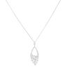 18ct White Gold 1.15ct Diamond Cluster Drop Pendant and Chain 18"