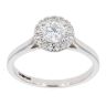 18ct White Gold 0.62cts Halo Diamond Cluster Ring