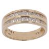 18ct Yellow Gold 0.75ct Diamond Two Row Fancy Ring