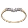 9ct Yellow Gold 0.15ct Brilliant Cut Diamond Wishbone Ring