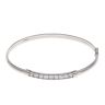 9ct White Gold Cubic Zirconia Hinged Bangle