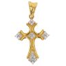 22ct Yellow Gold Cubic Zirconia Cross Pendant