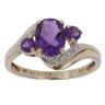 9ct Yellow Gold 0.05ct Diamond Three Stone Ring