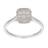 9ct White Gold 0.33ct Brilliant, Baguette and Princess Cut Diamond Cluster Ring