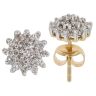 18ct Yellow Gold 0.28ct Brilliant Cut Diamond Cluster Stud Earrings