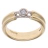 18ct Yellow And White Gold Cubic Zirconia Single Stone Ring