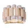 9ct Yellow Gold Cubic Zirconia Watch Strap Fancy Ring