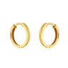 22ct Yellow Gold Hoop with Slash Texture